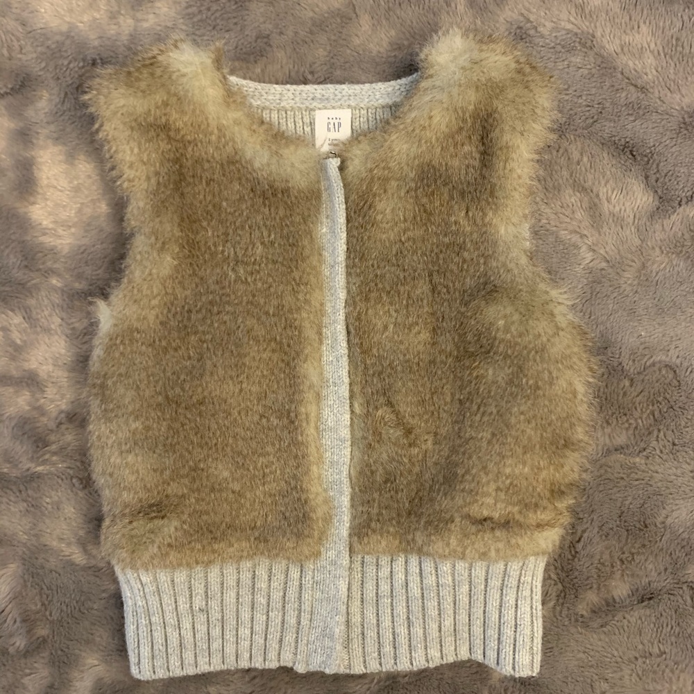 Baby Gap faux fur vest